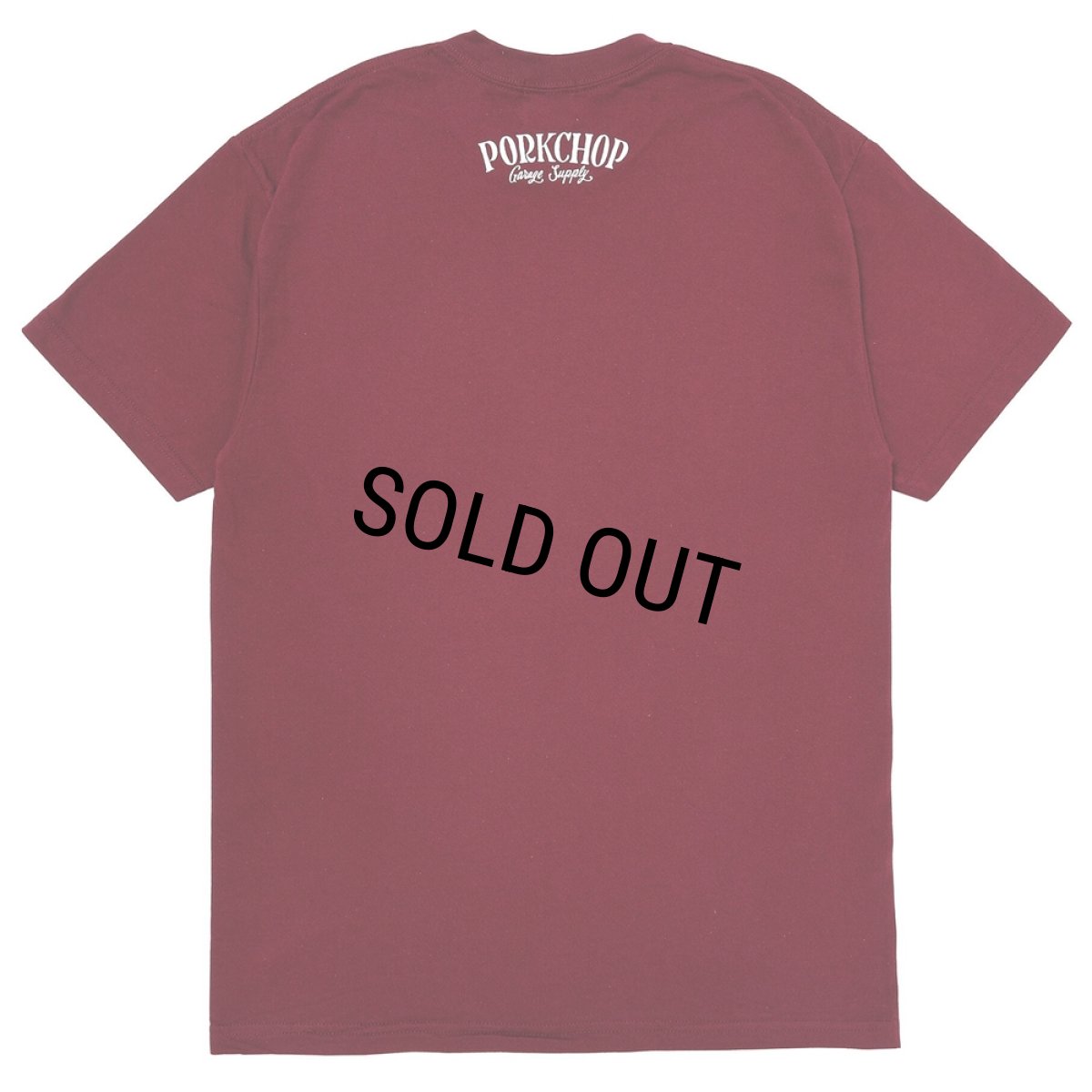 画像2: PORKCHOP/PORK FRONT TEE 25（BURGUNDY）［ポークフロントT-25春夏］ (2)