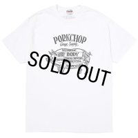 PORKCHOP/PORK FRONT TEE 25（WHITE）［ポークフロントT-25春夏］
