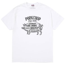 画像1: PORKCHOP/PORK FRONT TEE 25（WHITE）［ポークフロントT-25春夏］ (1)