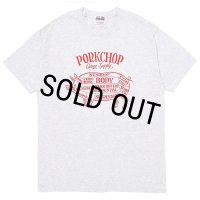 PORKCHOP/PORK FRONT TEE 25（ASH）［ポークフロントT-25春夏］