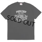 PORKCHOP/PORK FRONT TEE 25（BLACK）［ポークフロントT-25春夏］
