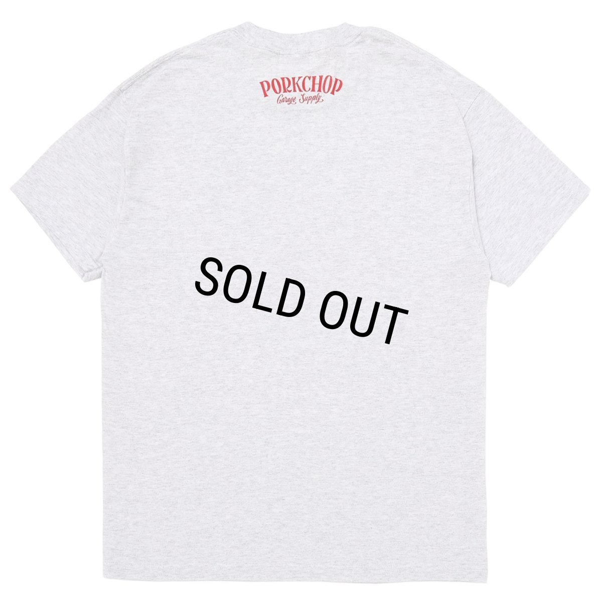 画像2: PORKCHOP/PORK FRONT TEE 25（ASH）［ポークフロントT-25春夏］ (2)