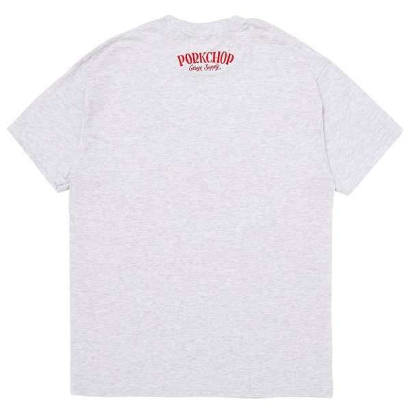 画像2: PORKCHOP/PORK FRONT TEE 25（ASH）［ポークフロントT-25春夏］
