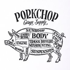 画像3: PORKCHOP/PORK FRONT TEE 25（WHITE）［ポークフロントT-25春夏］ (3)