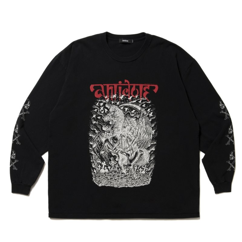 画像1: ANTIDOTE BUYERS CLUB/Fade Wash L/S Tee（Grim Reaper）（Black）