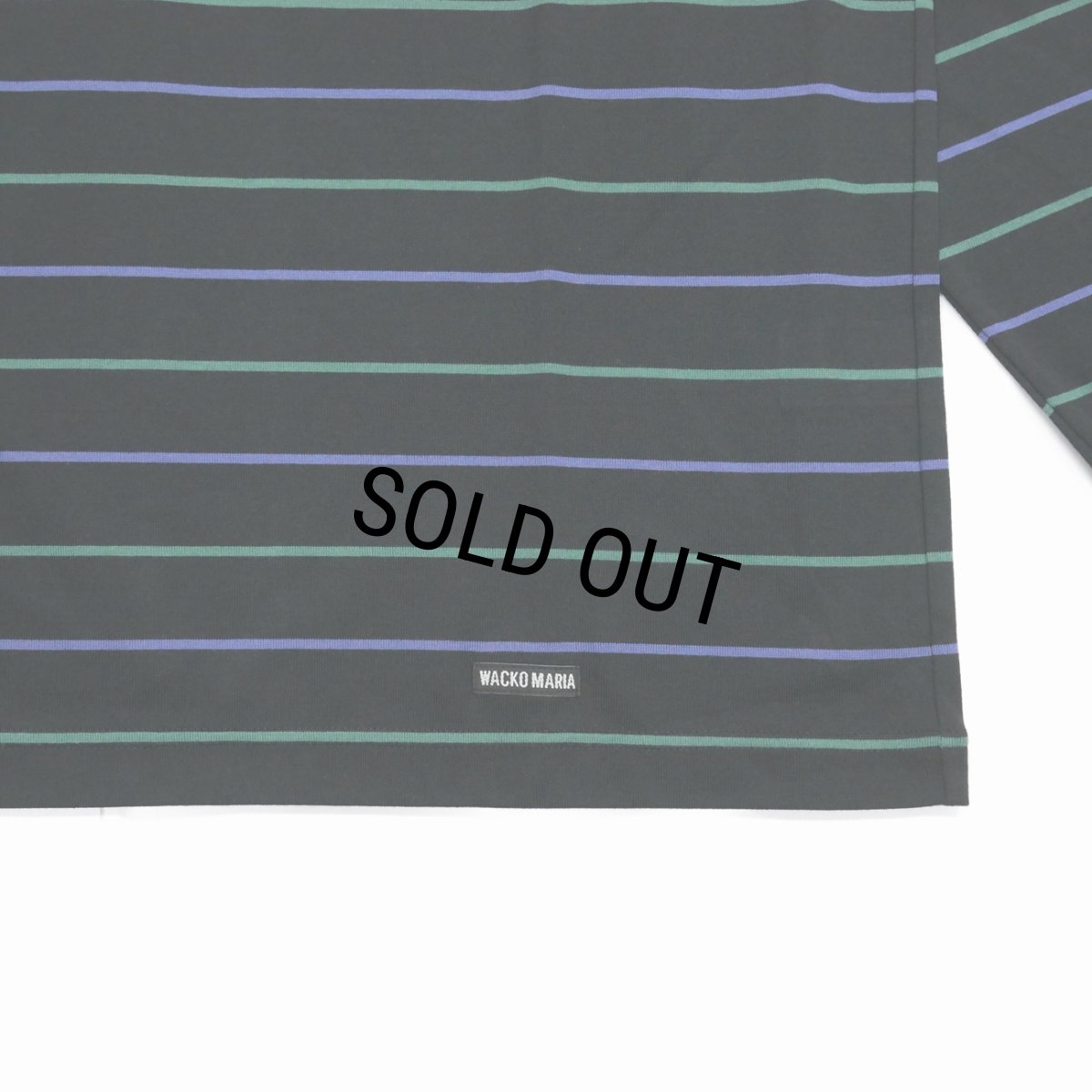 画像3: WACKO MARIA/STRIPED LONG SLEEVE T-SHIRT（BLACK）［ストライプ長袖T-25秋冬］ (3)