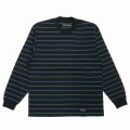 WACKO MARIA/STRIPED LONG SLEEVE T-SHIRT（BLACK）［ストライプ長袖T-25秋冬］