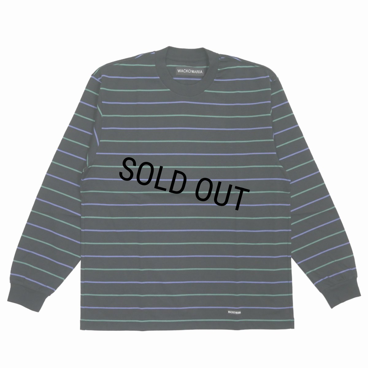 画像1: WACKO MARIA/STRIPED LONG SLEEVE T-SHIRT（BLACK）［ストライプ長袖T-25秋冬］ (1)