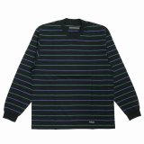 WACKO MARIA/STRIPED LONG SLEEVE T-SHIRT（BLACK）［ストライプ長袖T-25秋冬］
