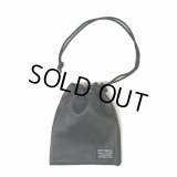 WACKO MARIA/LEATHER DRAWSTRING BAG（BLACK）［レザードローストリングバッグ-25秋冬］