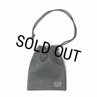 バッグ WACKO MARIA SHEEP LEATHER DRAWSTRING BAG WACKO MARIA/SHEEP LEATHER DRAWSTRING BAG（BLACK）［レザー