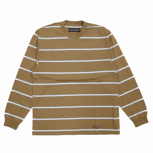 他の写真1: WACKO MARIA/STRIPED LONG SLEEVE T-SHIRT（BROWN）［ストライプ長袖T-25秋冬］