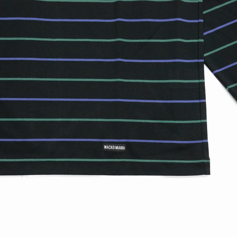 画像3: WACKO MARIA/STRIPED LONG SLEEVE T-SHIRT（BLACK）［ストライプ長袖T-25秋冬］