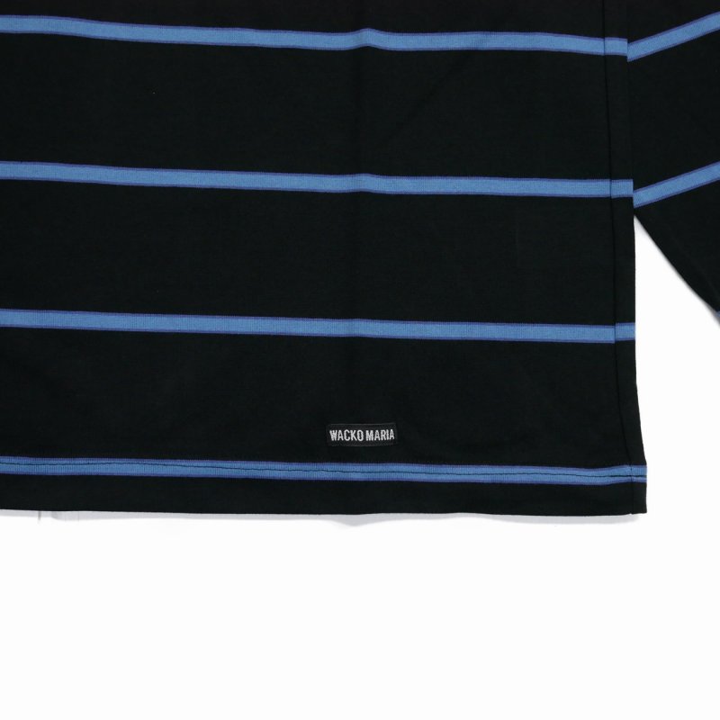 画像3: WACKO MARIA/STRIPED LONG SLEEVE T-SHIRT（BLACK）［ストライプ長袖T-25秋冬］