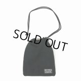 WACKO MARIA/SHEEP SUEDE LEATHER DRAWSTRING BAG（BLACK）［スウェードドローストリングバッグ-25秋冬］