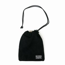 画像1: WACKO MARIA/SHEEP SUEDE LEATHER DRAWSTRING BAG（BLACK）［スウェードドローストリングバッグ-25秋冬］ (1)