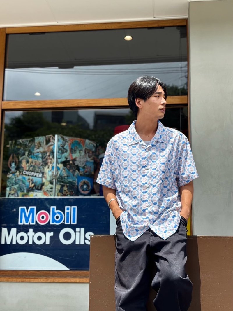 画像3: PORKCHOP/PORK AOP SHIRT（WHITE）［総柄シャツ-25春夏］