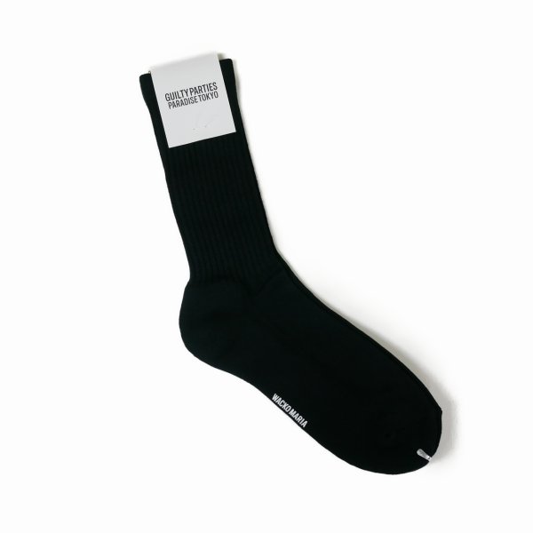 画像1: WACKO MARIA/SKATER SOCKS（BLACK）［スケーターソックス-25秋冬］