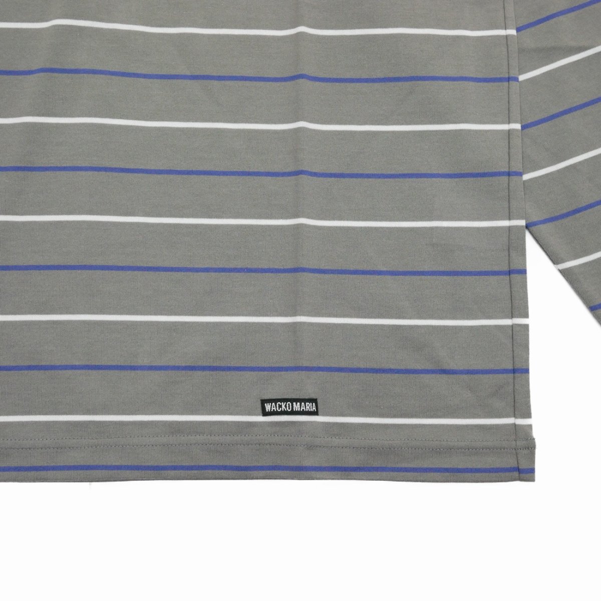 画像3: WACKO MARIA/STRIPED LONG SLEEVE T-SHIRT（GRAY）［ストライプ長袖T-25秋冬］ (3)