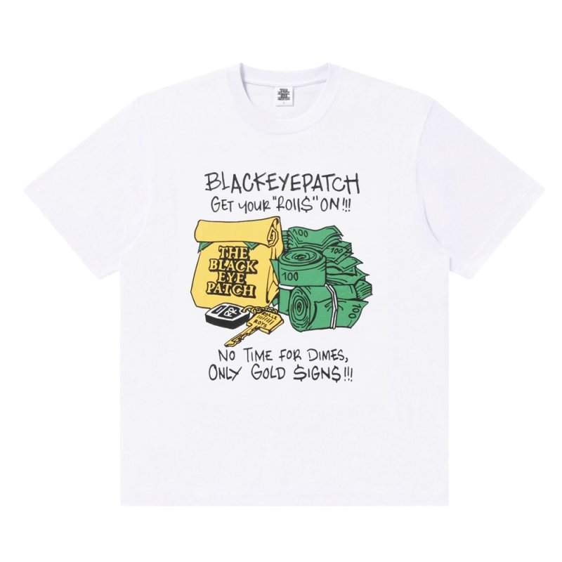 画像1: BlackEyePatch/GET YOUR ROLLS ON TEE(WHITE)