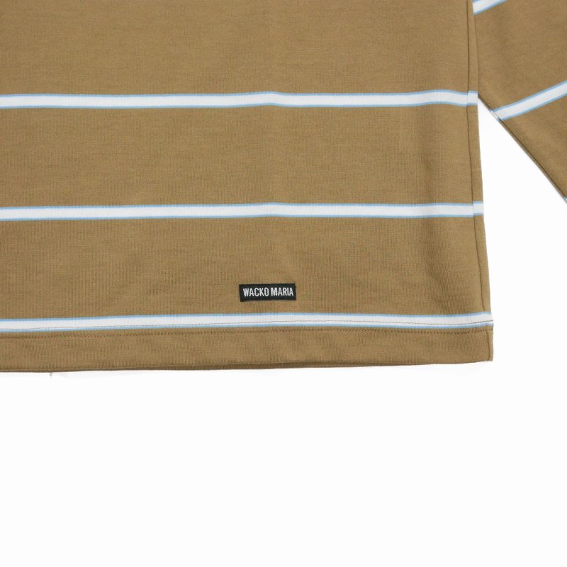 画像3: WACKO MARIA/STRIPED LONG SLEEVE T-SHIRT（BROWN）［ストライプ長袖T-25秋冬］