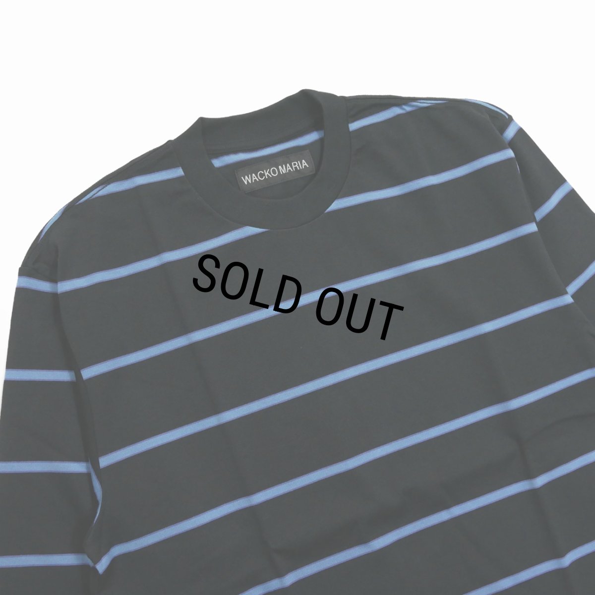 画像2: WACKO MARIA/STRIPED LONG SLEEVE T-SHIRT（BLACK）［ストライプ長袖T-25秋冬］ (2)