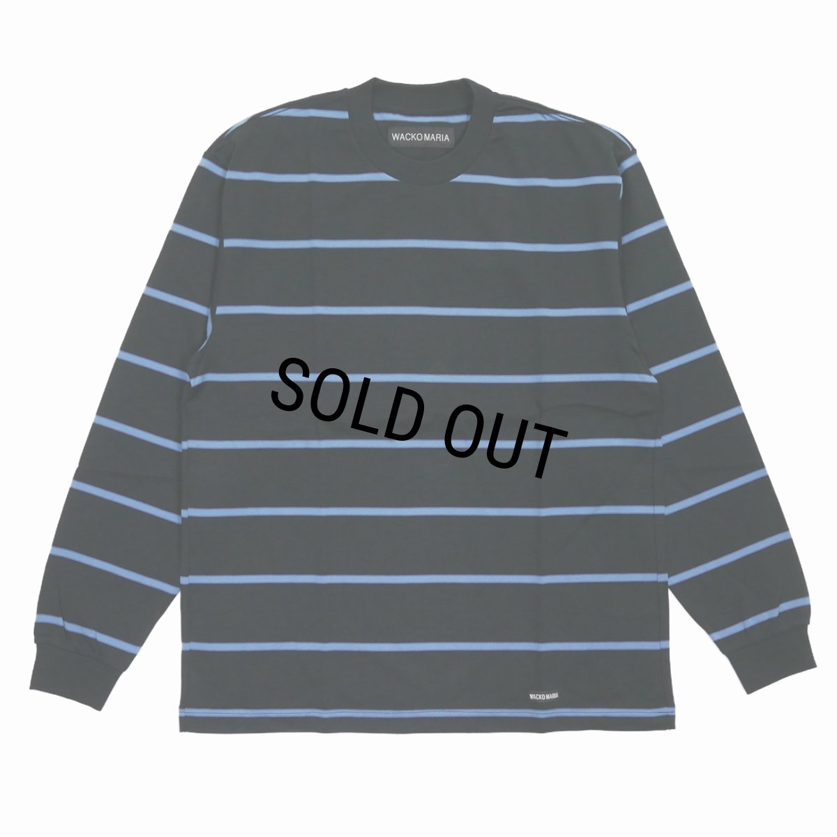 画像1: WACKO MARIA/STRIPED LONG SLEEVE T-SHIRT（BLACK）［ストライプ長袖T-25秋冬］ (1)