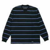 WACKO MARIA/STRIPED LONG SLEEVE T-SHIRT（BLACK）［ストライプ長袖T-25秋冬］