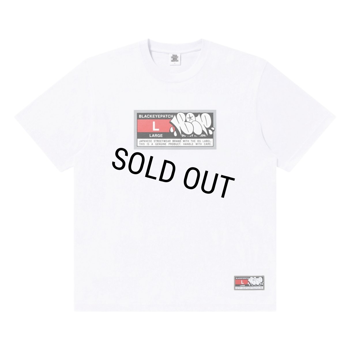 画像1: BlackEyePatch/BIG SPORTS TAG TEE（WHITE） (1)
