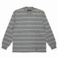 WACKO MARIA/STRIPED LONG SLEEVE T-SHIRT（GRAY）［ストライプ長袖T-25秋冬］