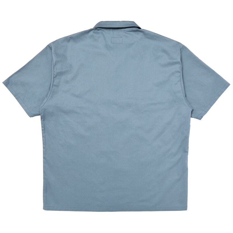 画像2: PORKCHOP/PCGS WORK SHIRT（BLUE GRAY）［ワークシャツ-25春夏］