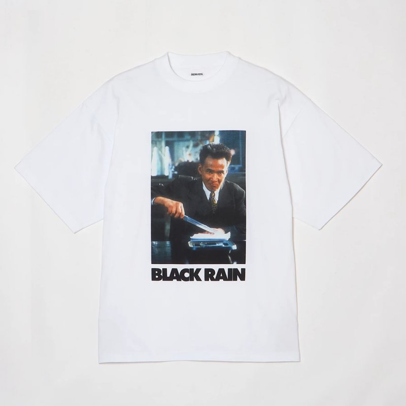 画像1: BUENA VISTA/BLACK RAIN tee uno（WHITE）［プリントT-25秋冬］
