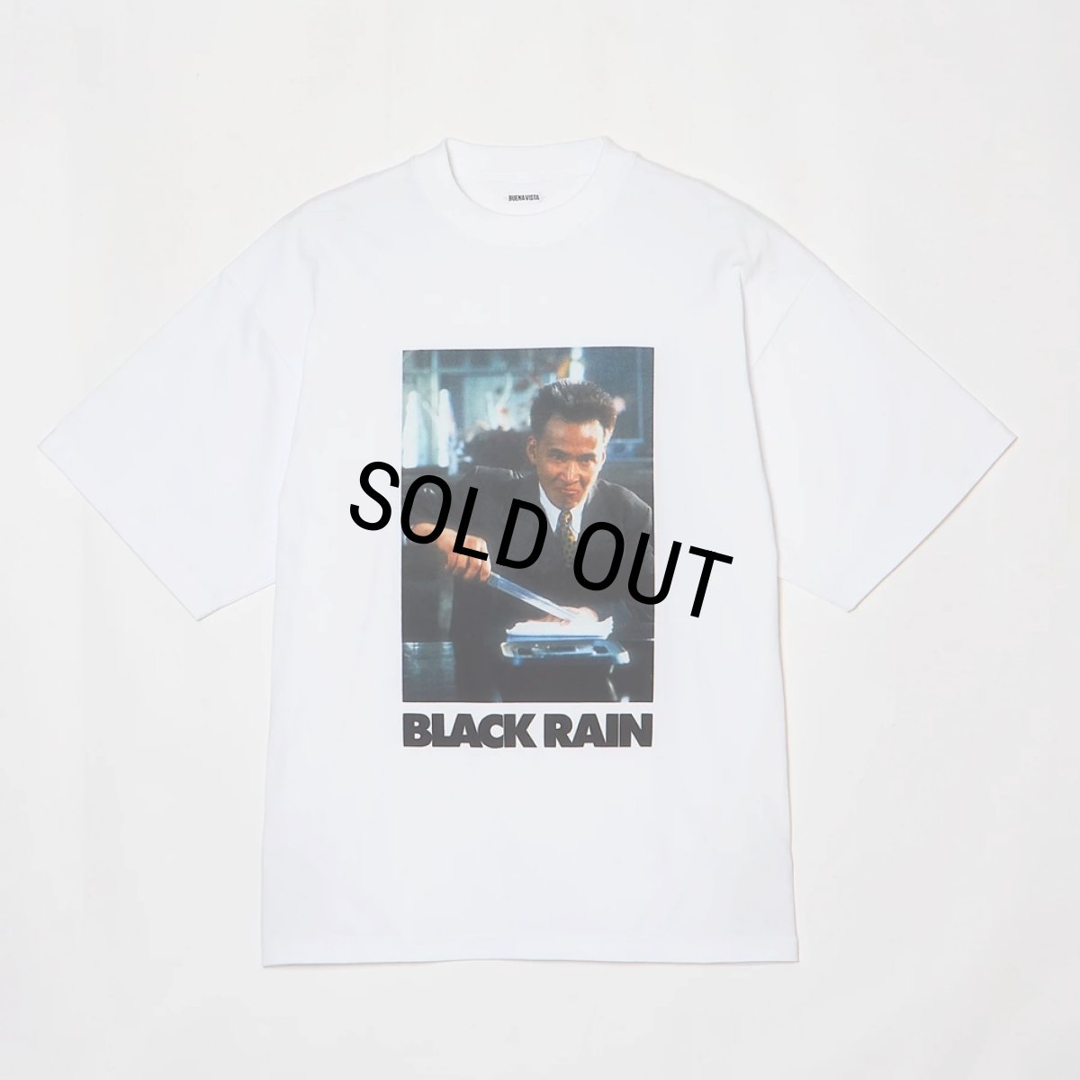 画像1: BUENA VISTA/BLACK RAIN tee uno（WHITE）［プリントT-25秋冬］ (1)