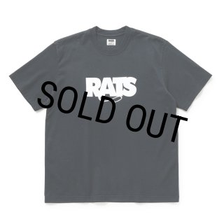 【XXL】 RATS 25AW BOX LOGO TEE Charcoal 新品 RATS/BOX LOGO TEE（BLACK）［ボックスロゴT-25秋冬］ - JONAS