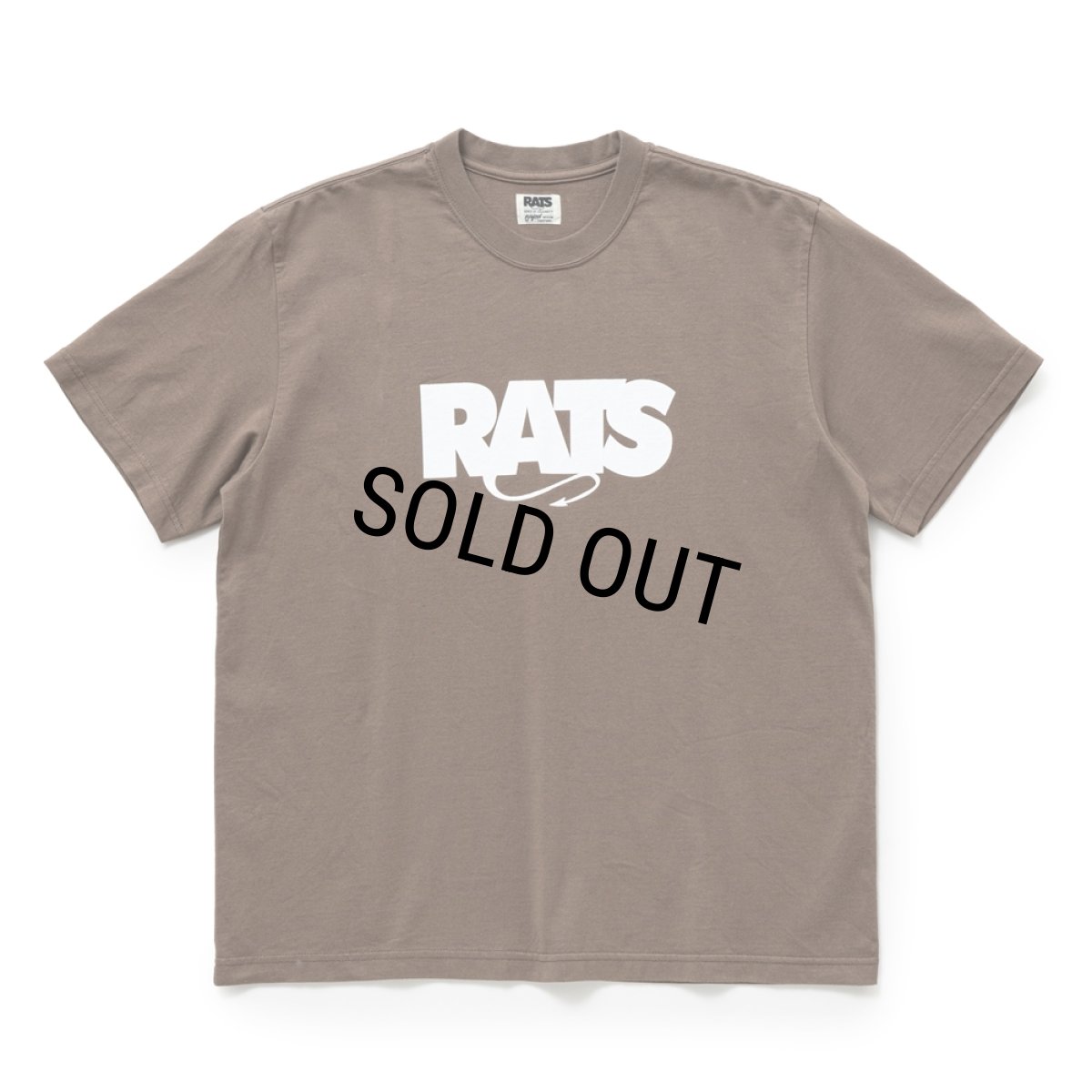 画像1: RATS/BOX LOGO TEE（BROWN）［ボックスロゴT-25秋冬］ (1)