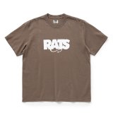 RATS/BOX LOGO TEE（BROWN）［ボックスロゴT-25秋冬］