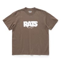 RATS/BOX LOGO TEE（BROWN）［ボックスロゴT-25秋冬］