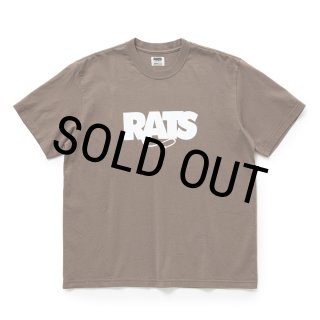 RATS BOX LOGO TEE [25RT-0801] BROWN L 新品 RATS/BOX LOGO TEE（BROWN）［ボックスロゴT-25秋冬］ - JONAS