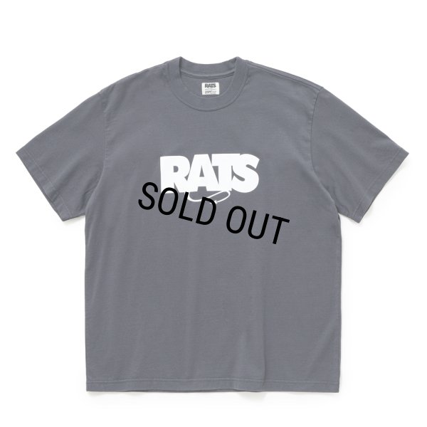 画像1: RATS/BOX LOGO TEE（CHARCOAL）［ボックスロゴT-25秋冬］