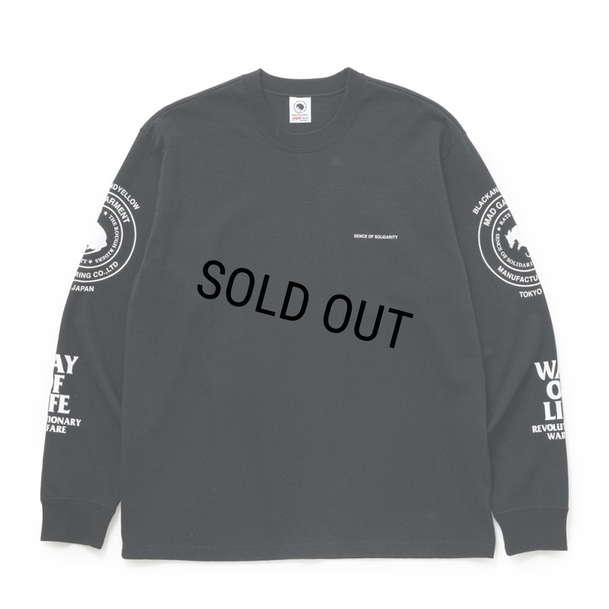 画像1: RATS/TWO WHEEL L/S TEE（BLACK）［ツーホイール長袖T-25秋冬］ (1)