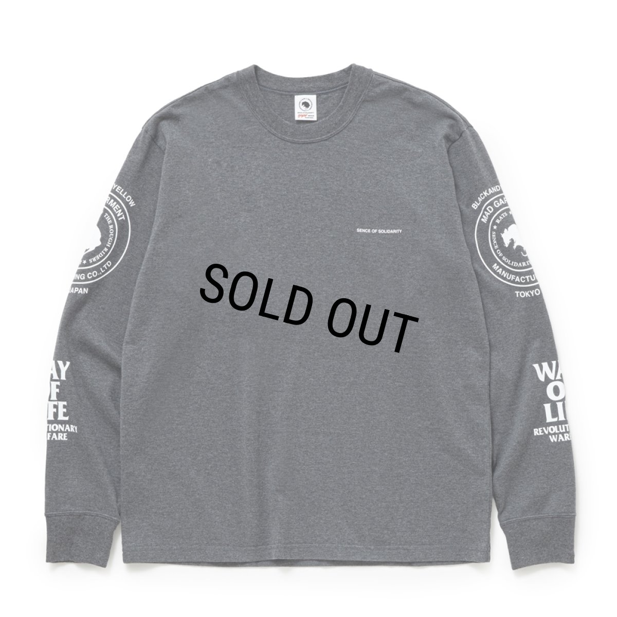 画像1: RATS/TWO WHEEL L/S TEE（CHARCOAL）［ツーホイール長袖T-25秋冬］ (1)