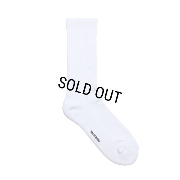 画像1: WACKO MARIA/SPORTS SOCKS（WHITE）［スポーツソックス-25秋冬］