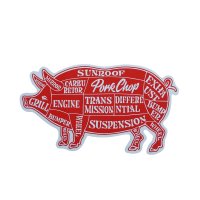 PORKCHOP/PORK STICKER（RED）［ポークステッカー-25春夏］