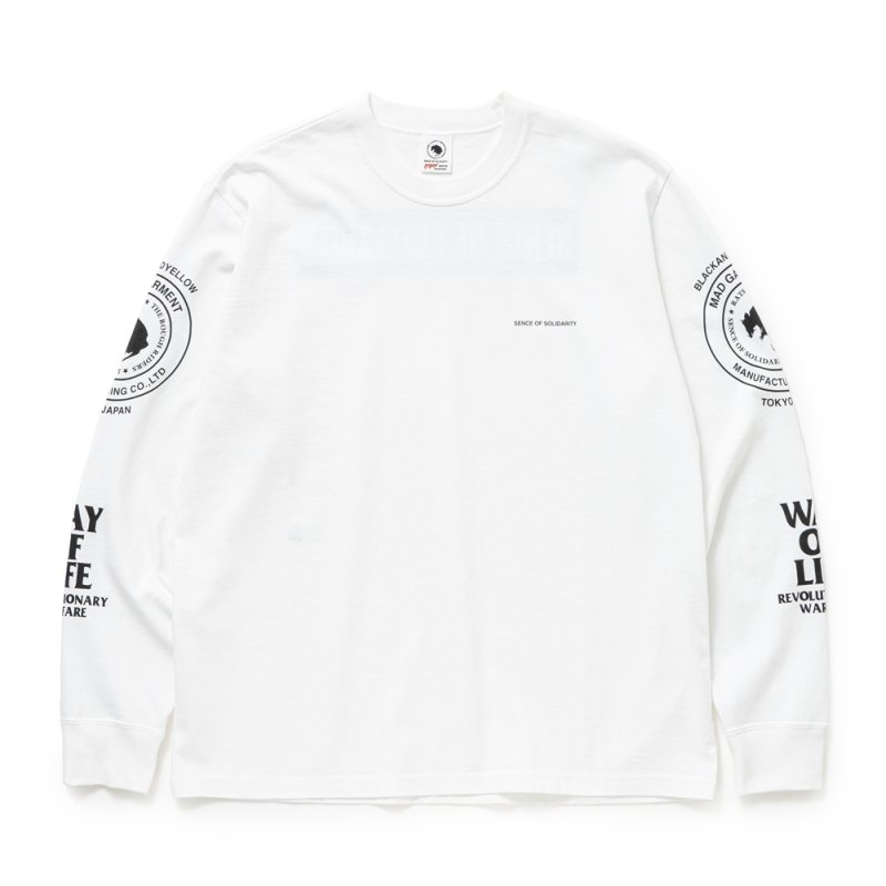 画像1: RATS/TWO WHEEL L/S TEE（WHITE）［ツーホイール長袖T-25秋冬］