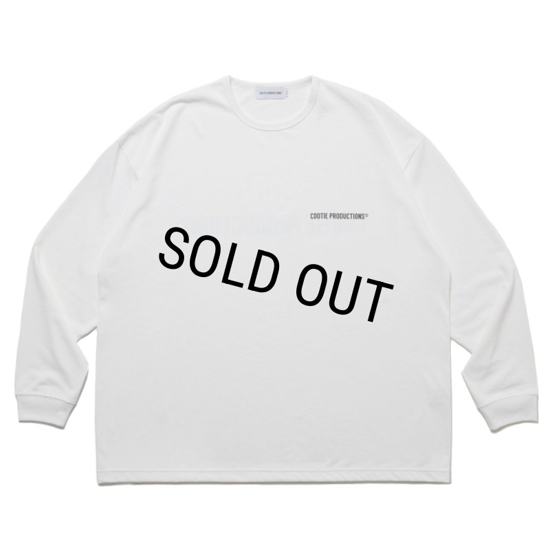 COOTIE PRODUCTIONS/Dry Tech Jersey Oversized L/S Tee（White