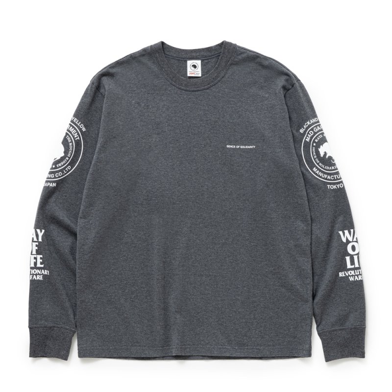 画像1: RATS/TWO WHEEL L/S TEE（CHARCOAL）［ツーホイール長袖T-25秋冬］