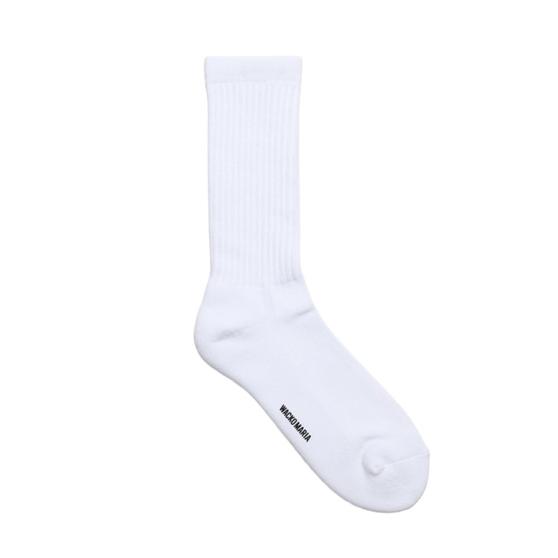 画像1: WACKO MARIA/SPORTS SOCKS（WHITE）［スポーツソックス-25秋冬］