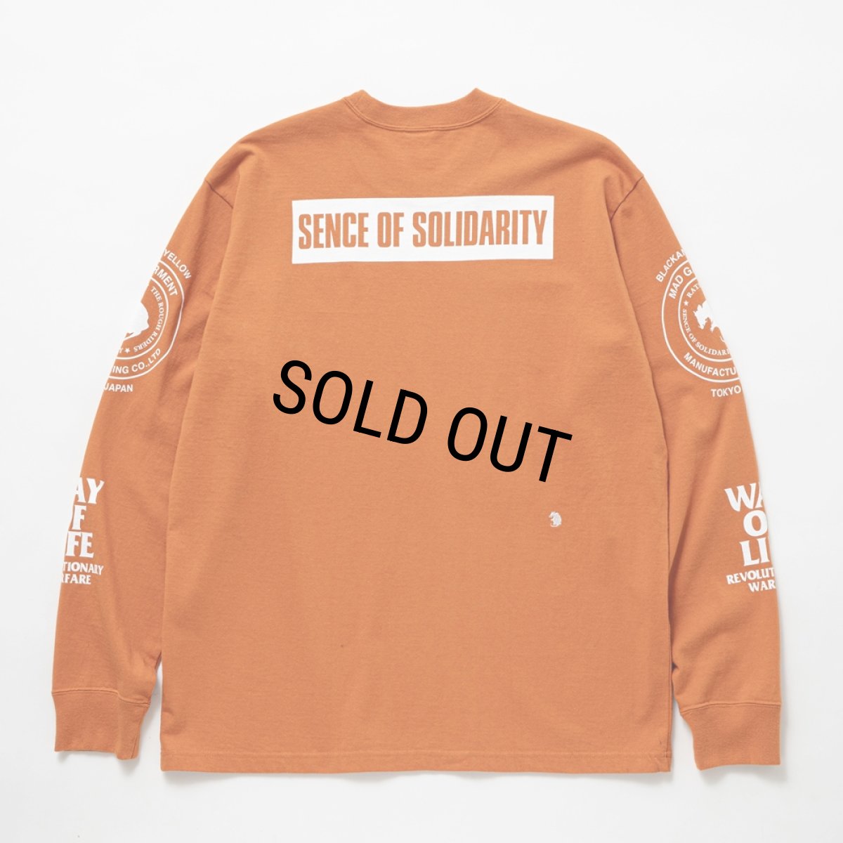 画像2: RATS/TWO WHEEL L/S TEE（ORANGE）［ツーホイール長袖T-25秋冬］ (2)