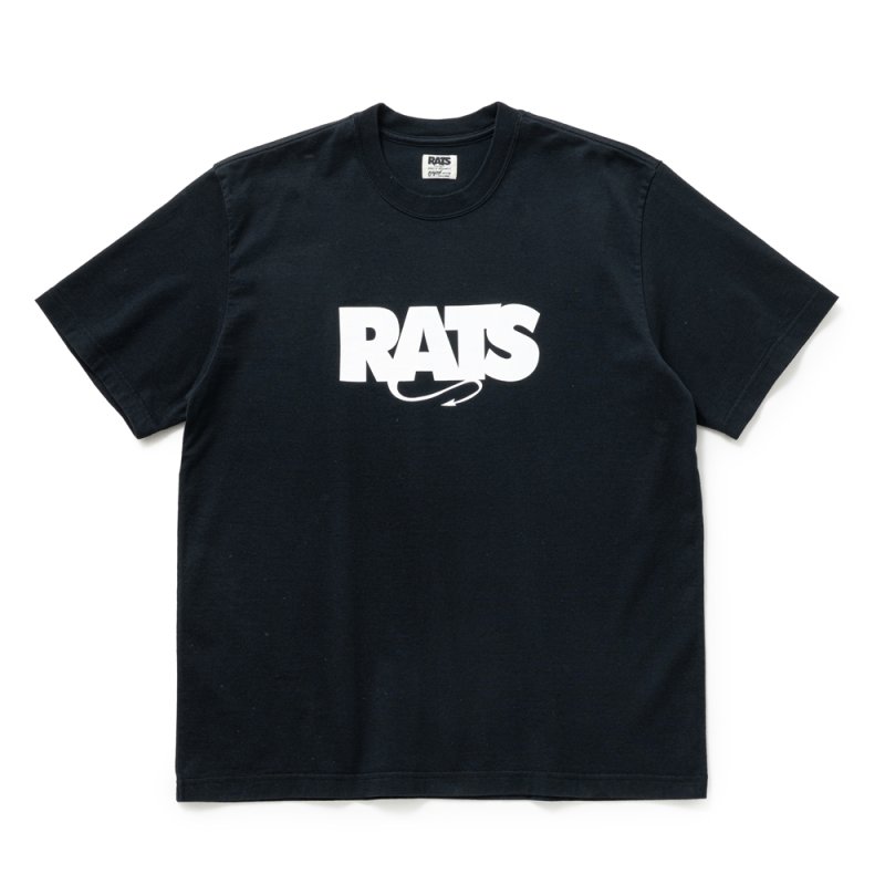画像1: RATS/BOX LOGO TEE（BLACK）［ボックスロゴT-25秋冬］