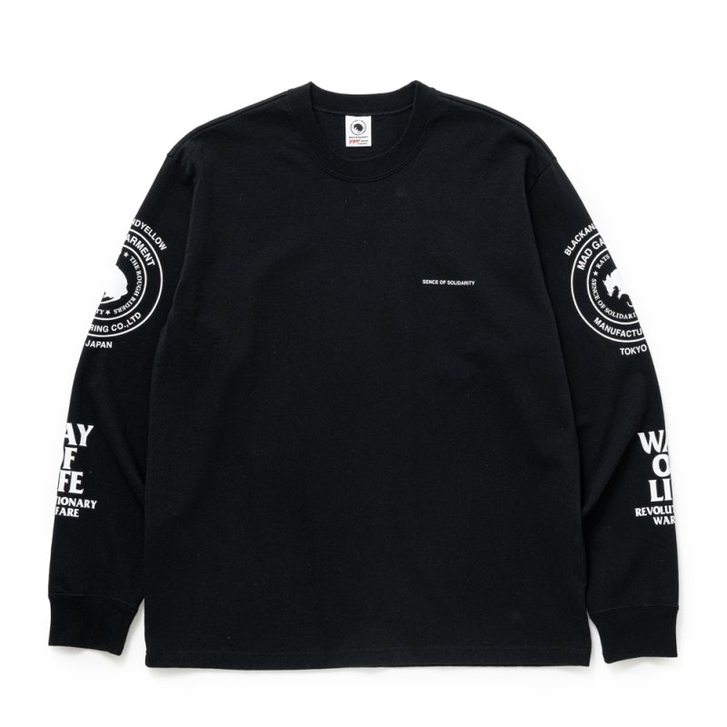 画像1: RATS/TWO WHEEL L/S TEE（BLACK）［ツーホイール長袖T-25秋冬］